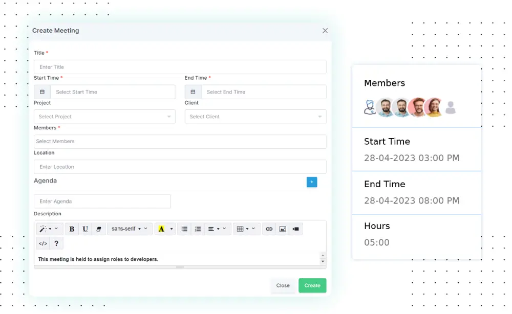 ミーティングの前