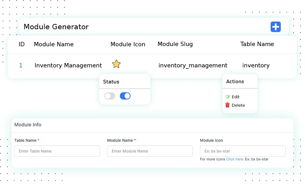 お客様のビジネスを強化するためのモジュールをカスタマイズする