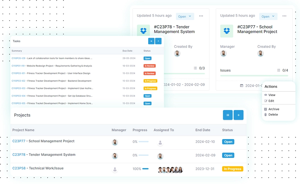 プロジェクトダッシュボード